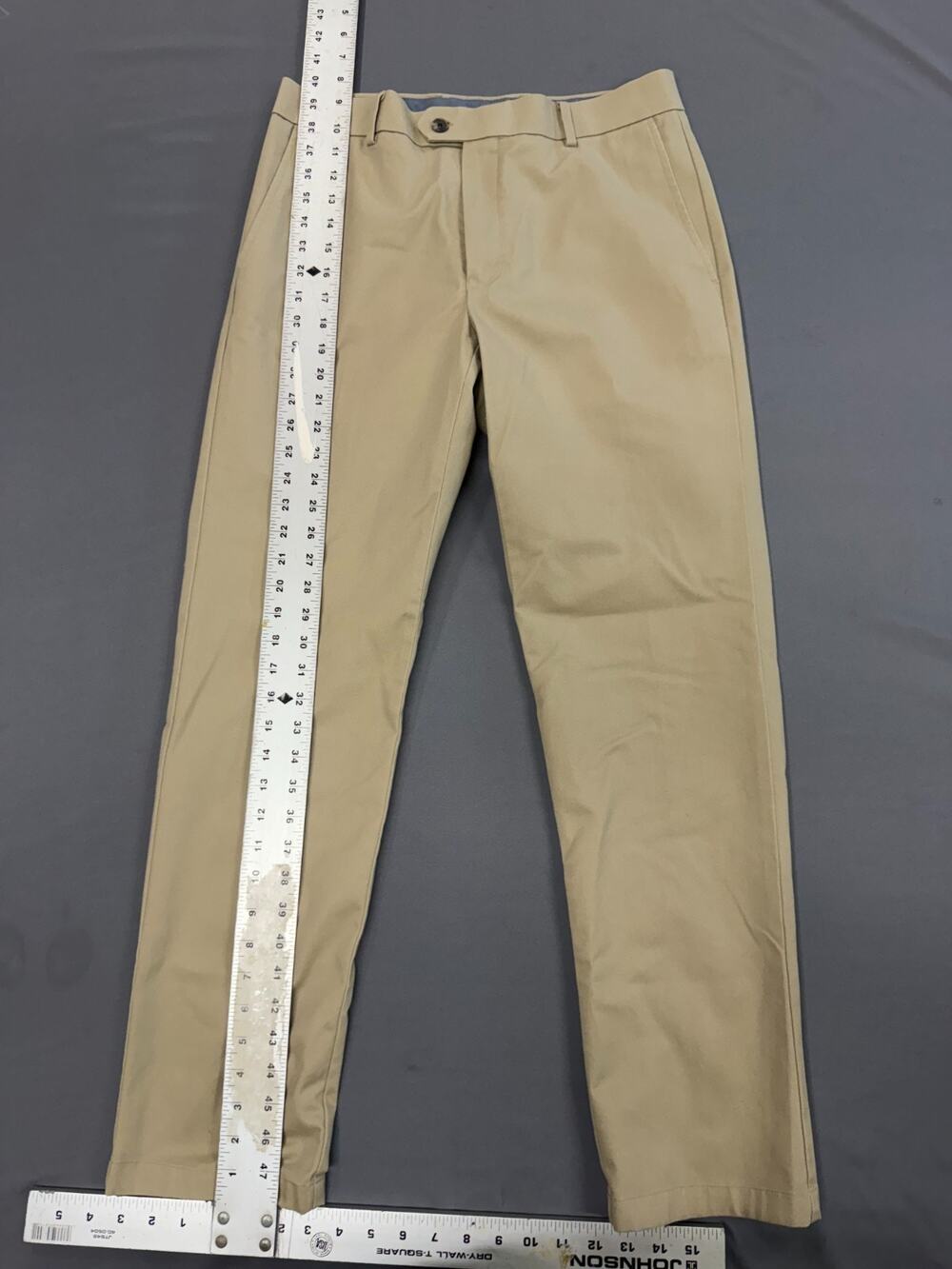 Charles Tyrwhitt Men's 32x30 Chino Pants Tan Stone Slim Fit Non-Iron Khaki